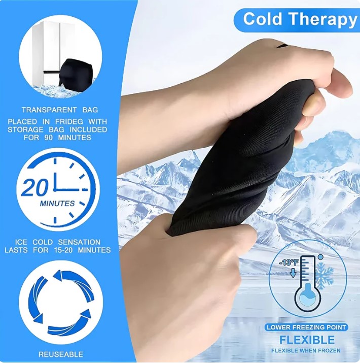Reusable Cooling & Heating Headache Relief Mask – Migraine, Stress & Eye Puffiness Therapy