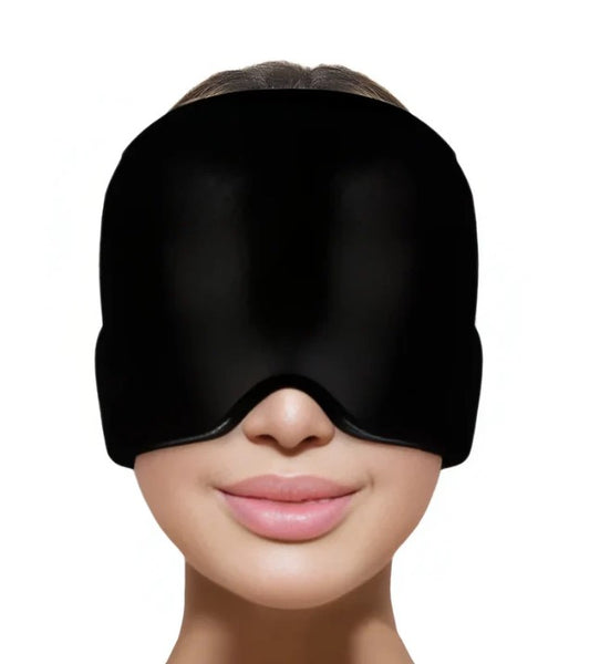 Reusable Cooling & Heating Headache Relief Mask – Migraine, Stress & Eye Puffiness Therapy